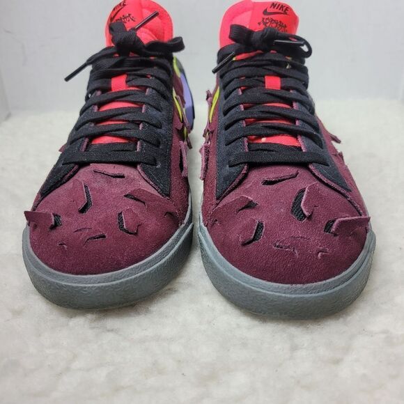 Nike x Acronym Blazer Low Night Maroon Men's Size 10 Dunk SB Yellow Black Red - Picture 2 of 11